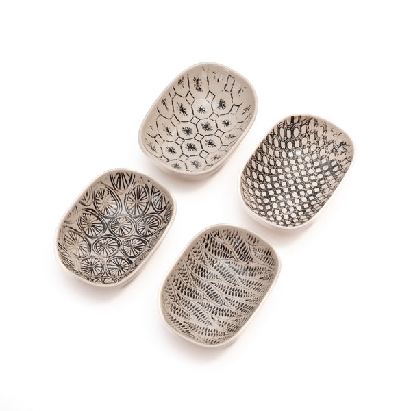 Hand-Stamped Stoneware Tray