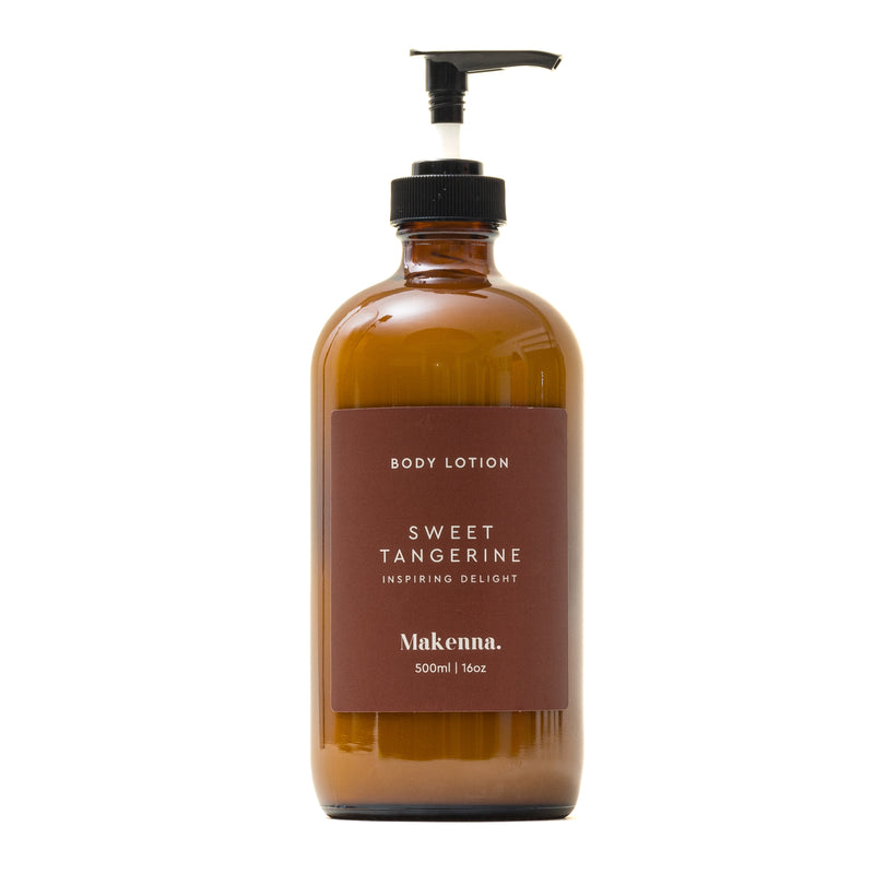 Amber Glass Bottle Body Lotion