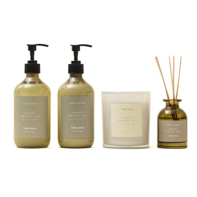 Hand Soap, Body Lotion, Soy Candle & Home Scent Set