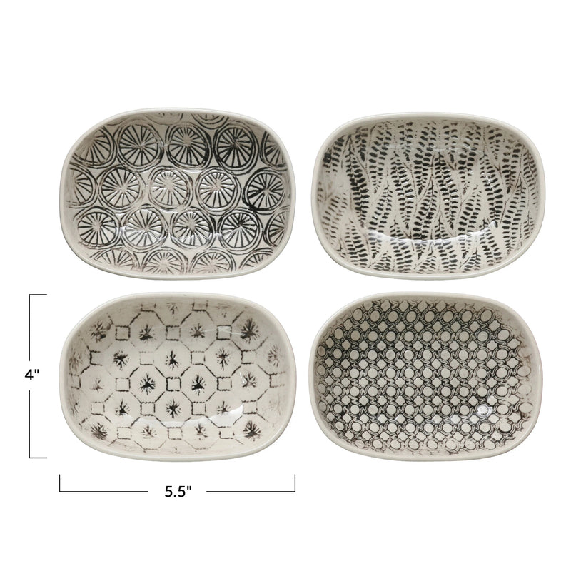 Hand-Stamped Stoneware Tray