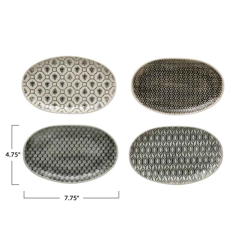Hand-Stamped Stoneware Plate